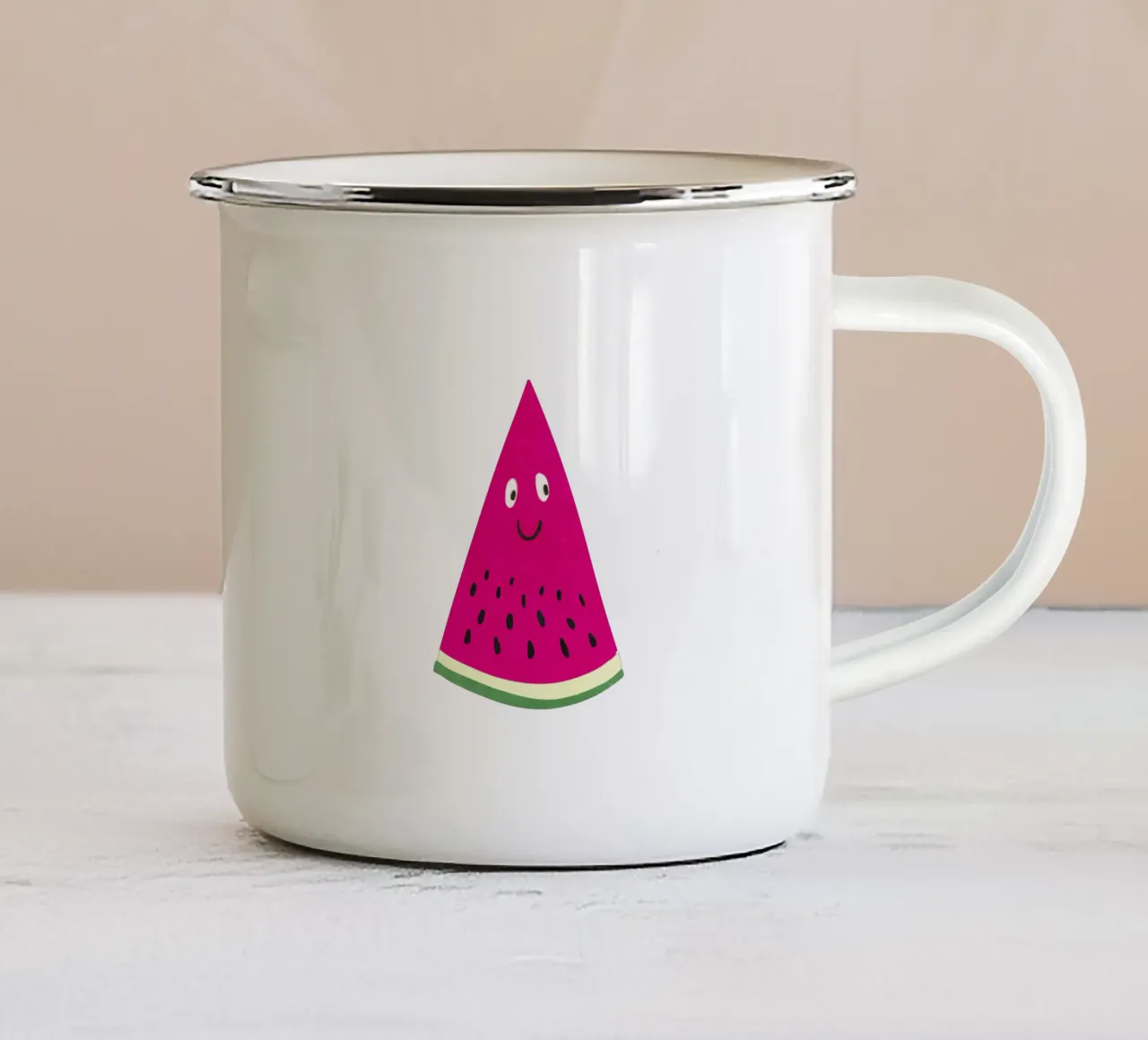Ciao anguria tazza in smalto da Illustration Raissa Oltmanns