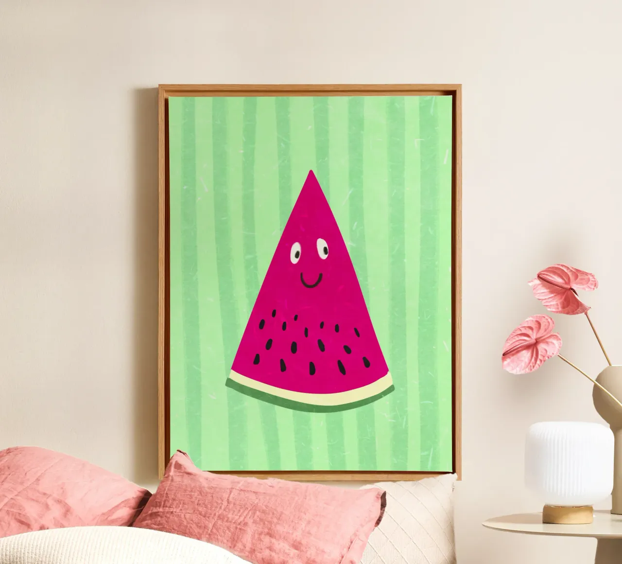 Ciao anguria tela con Cornice a cassetta da Illustration Raissa Oltmanns