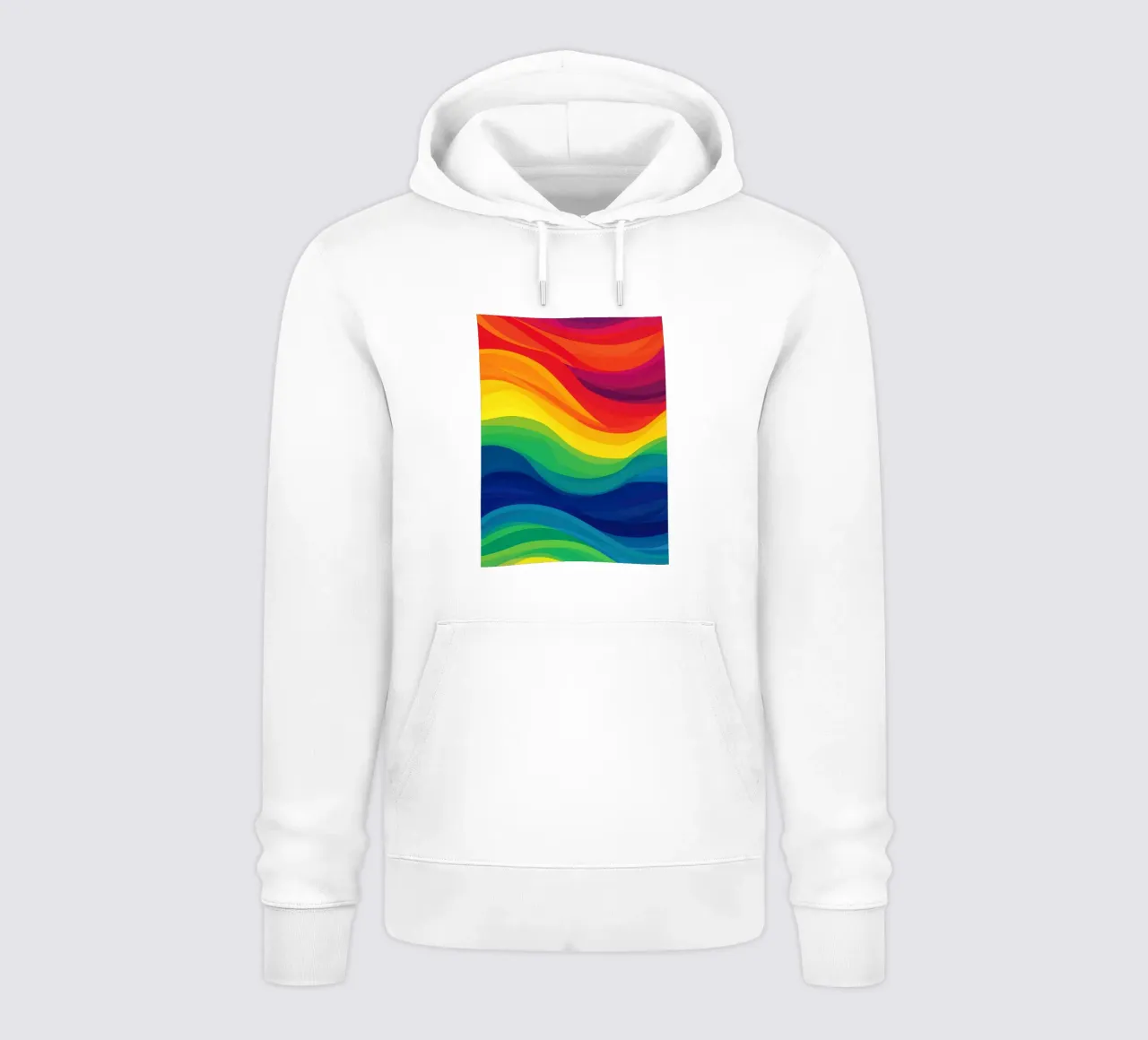 Pride LBGTQ Abstract Rainbow Waves hoodie by Autofocus