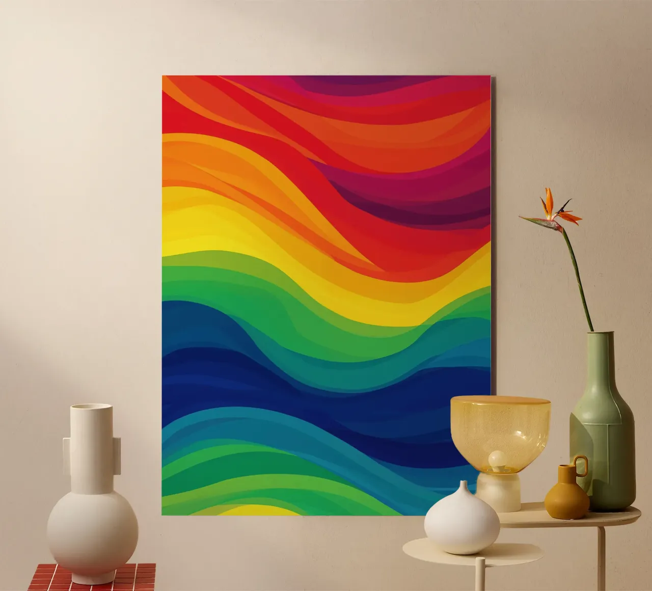 Stolz LBGTQ Abstrakte Regenbogenwellen Forex-Platte von Autofocus