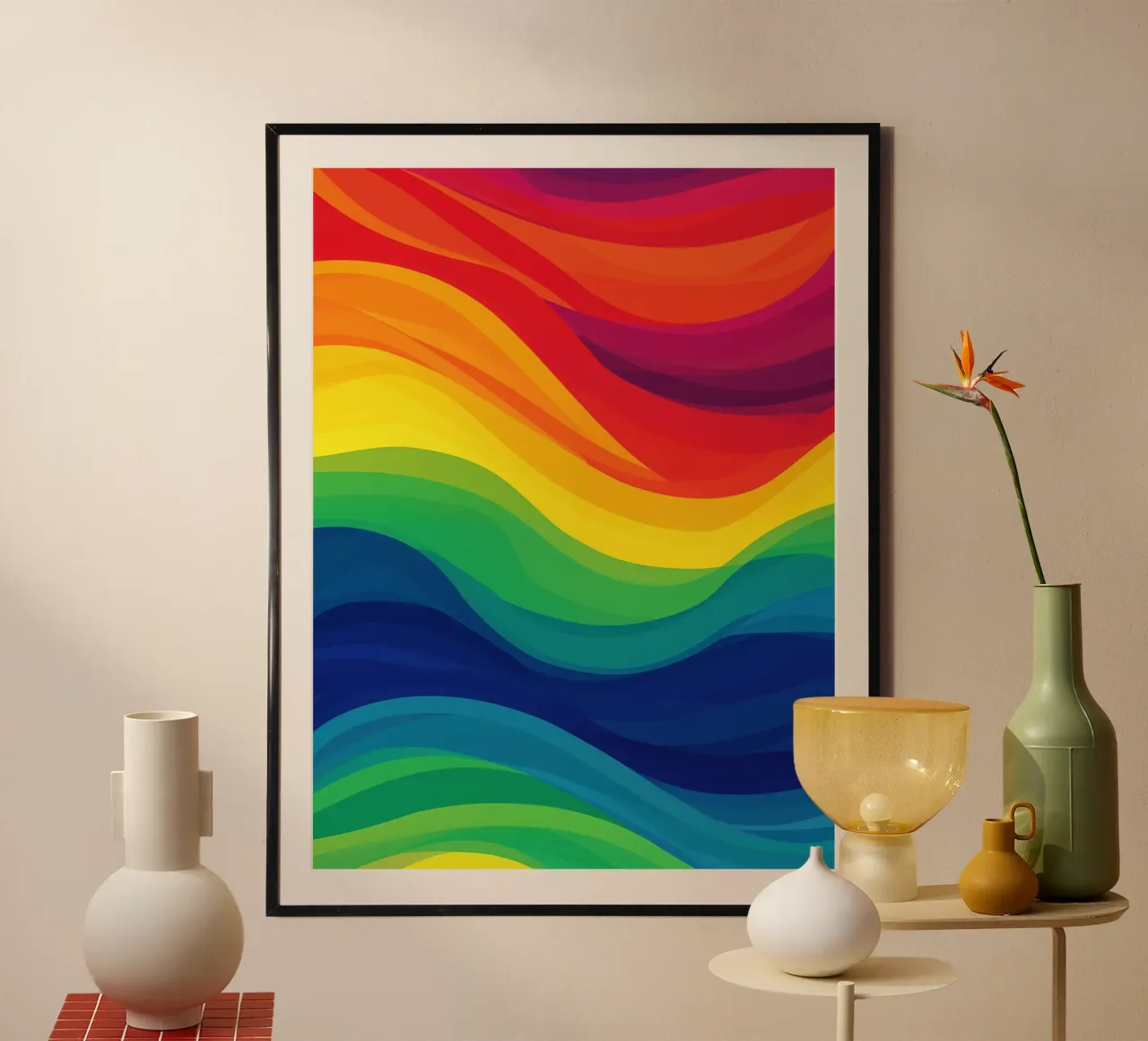 Orgullo LBGTQ Abstracto Ondas Arco Iris hahnemühle de Autofocus
