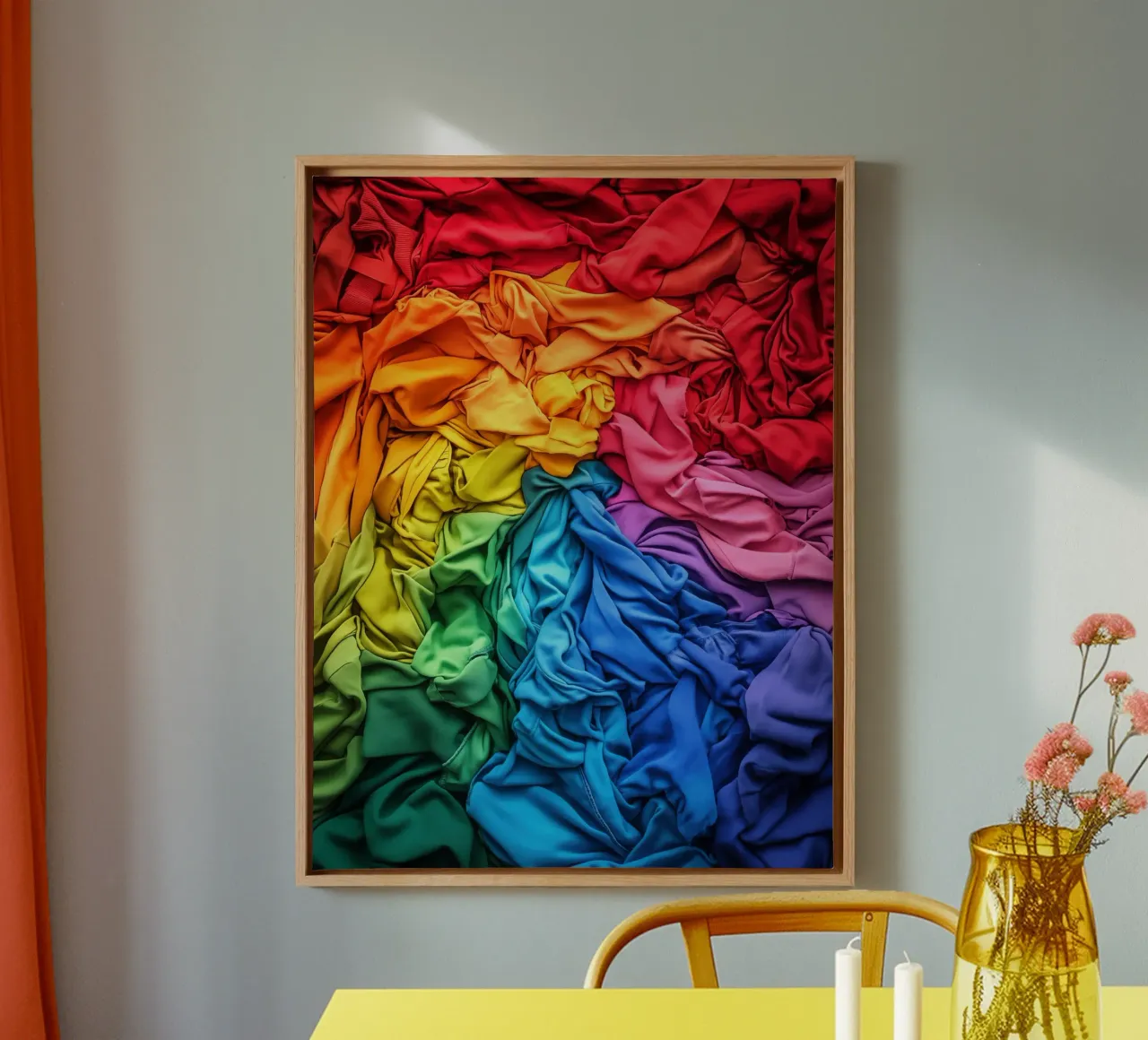 Tessile Orgoglio LGBTQ arcobaleno tela con Cornice a cassetta da Autofocus