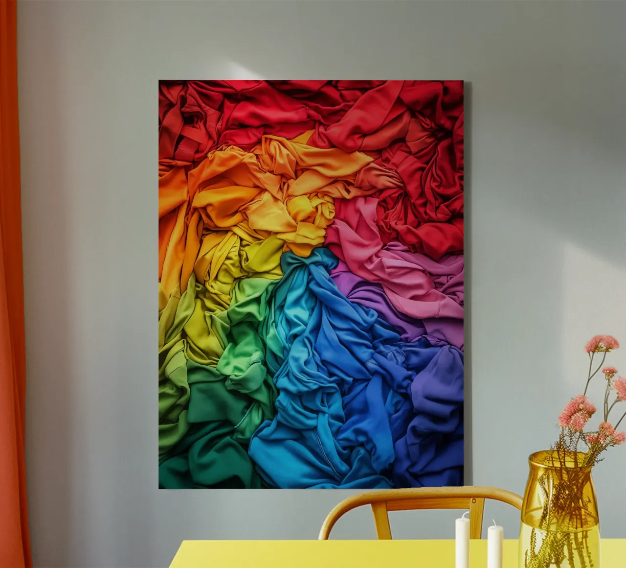 Tessile Orgoglio LGBTQ arcobaleno tela con Cornice a cassetta da Autofocus