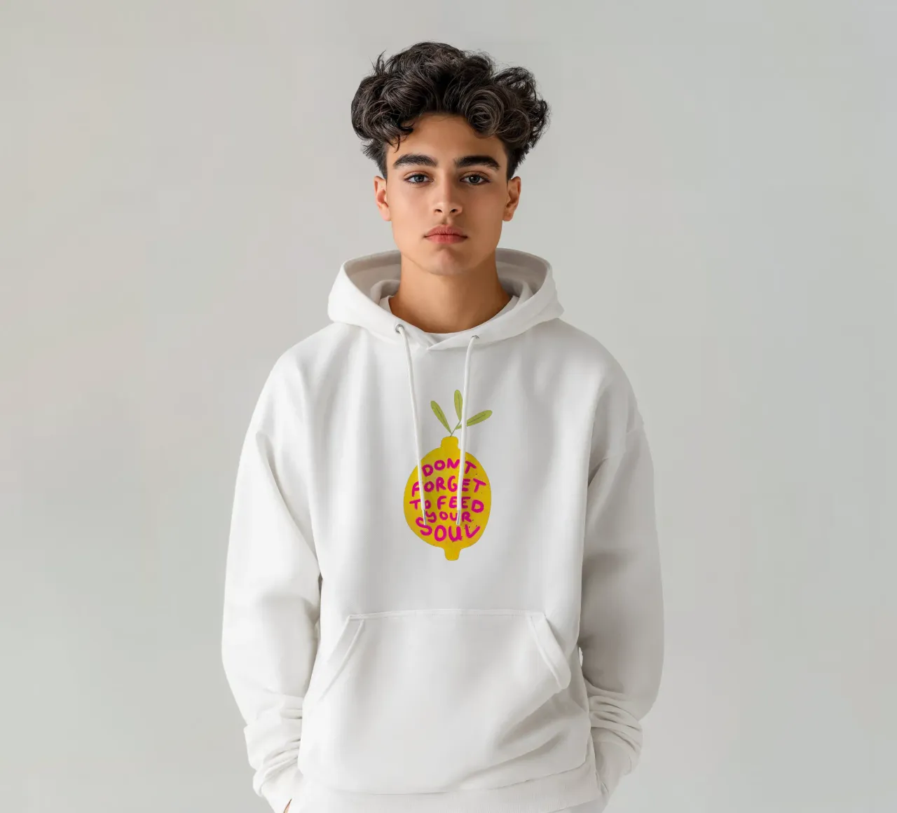 Don't forget to feed your soul felpa con cappuccio da Illustration Raissa Oltmanns