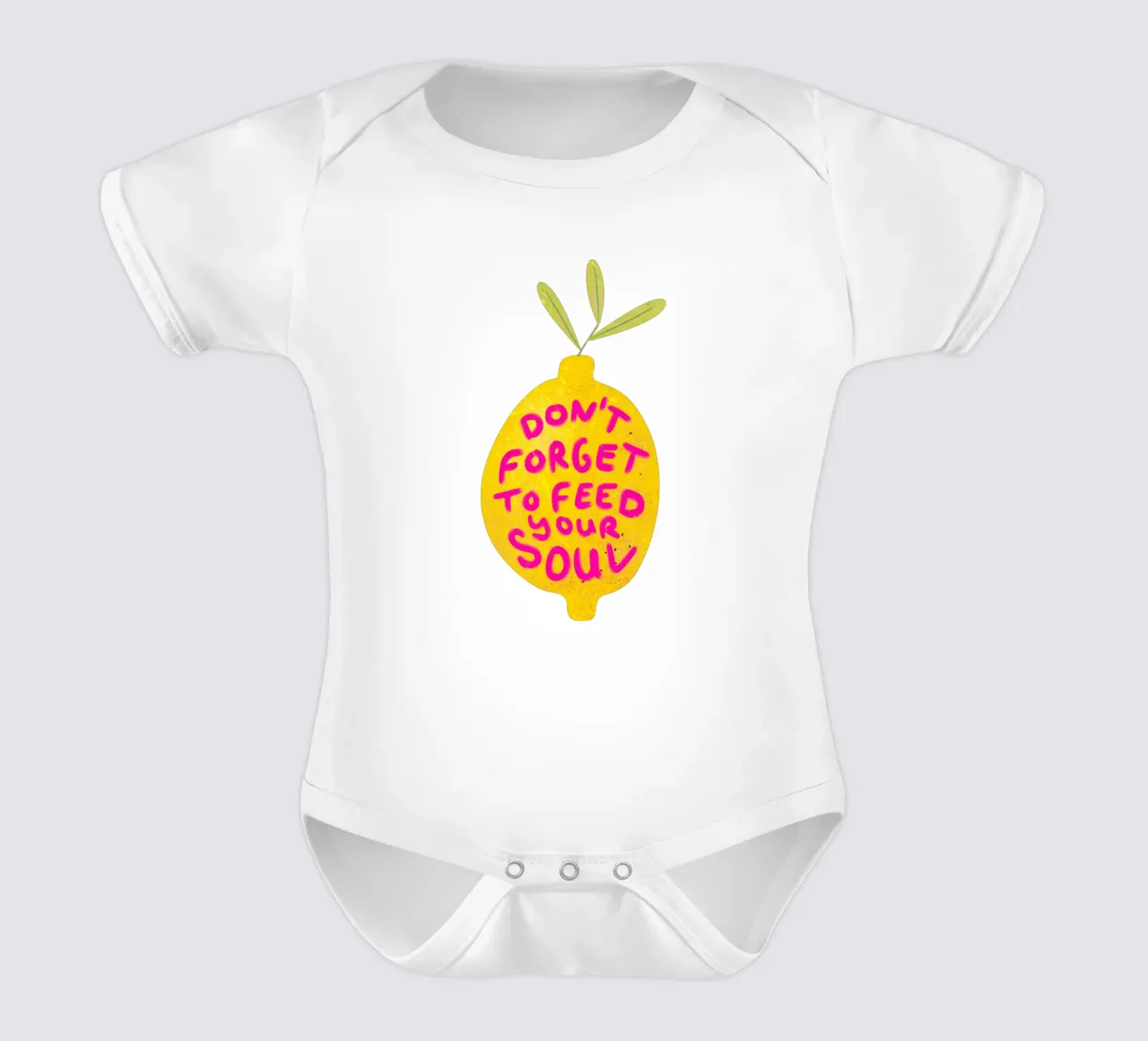 Don't forget to feed your soul body neonato maniche corte da Illustration Raissa Oltmanns
