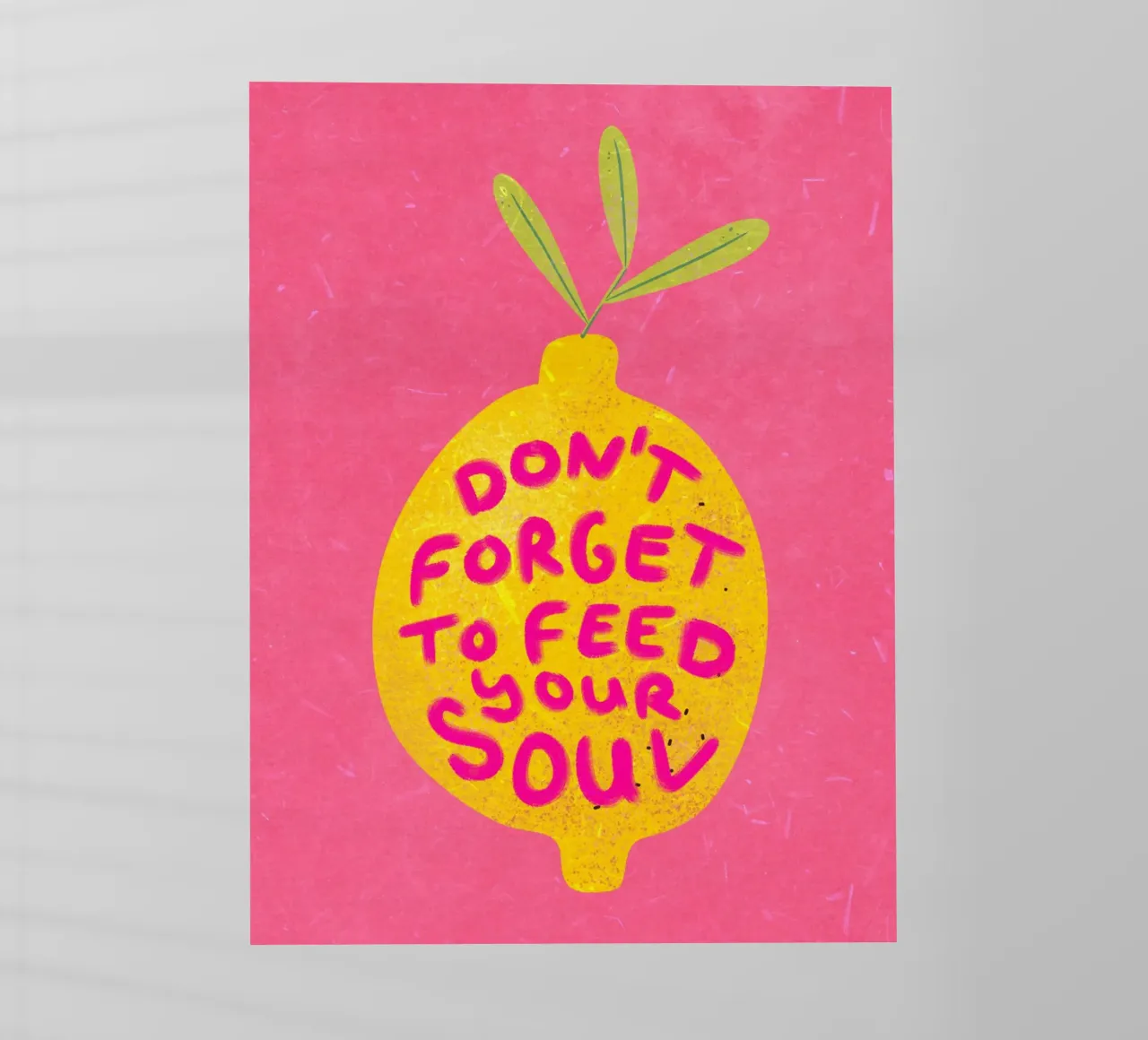 Don't forget to feed your soul pellicola backlit da Illustration Raissa Oltmanns