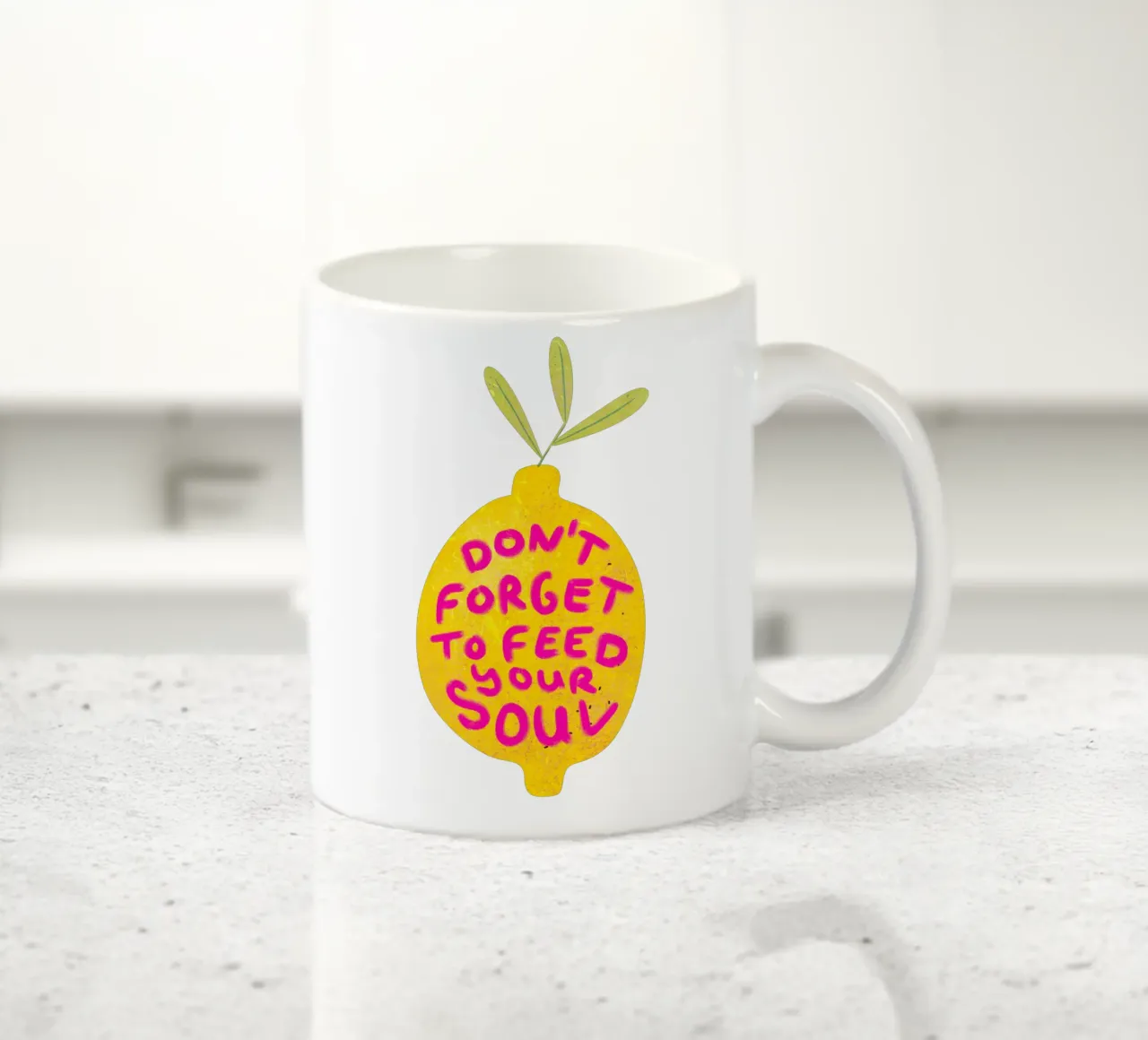 Don't forget to feed your soul ceramic mug by Illustration Raissa Oltmanns