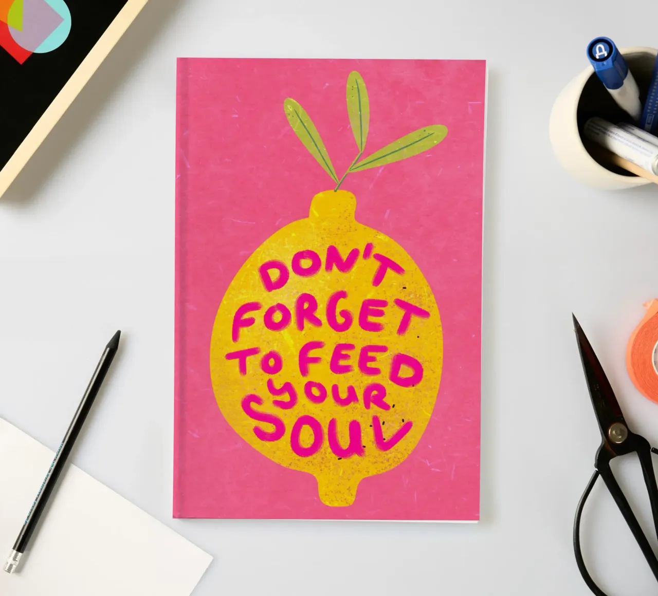 Don't forget to feed your soul notitieboek van Illustration Raissa Oltmanns