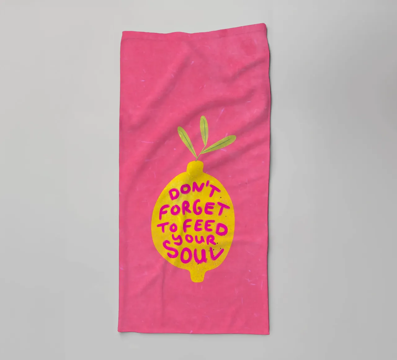 Don't forget to feed your soul asciugamano da bagno da Illustration Raissa Oltmanns