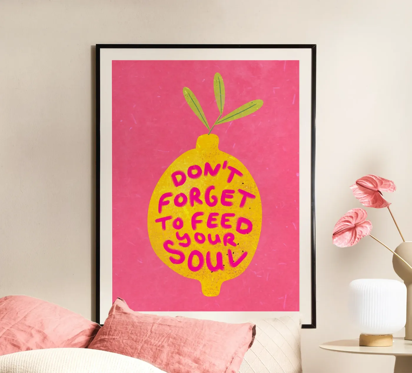 Don't forget to feed your soul poster by Illustration Raissa Oltmanns