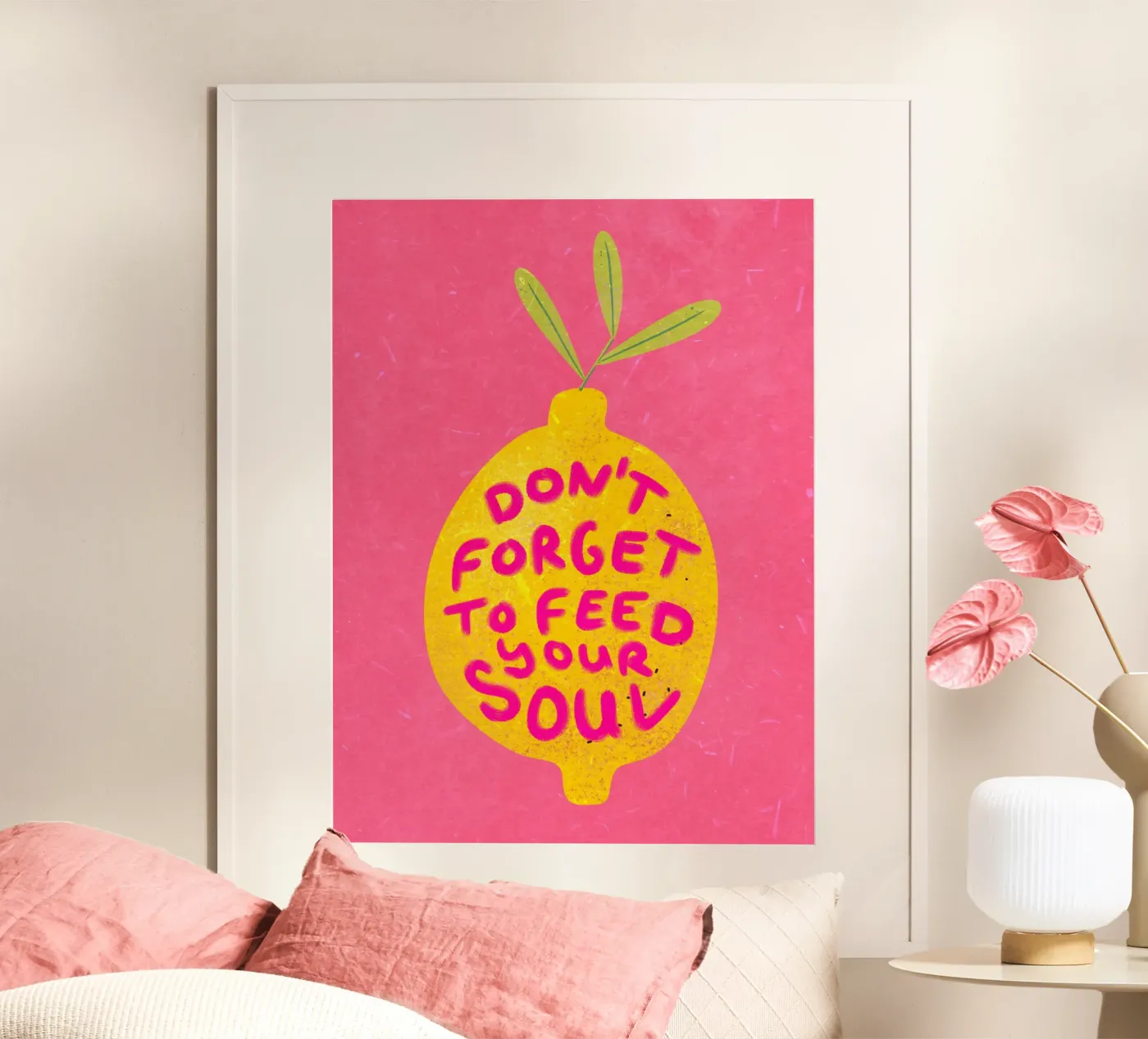 Don't forget to feed your soul poster by Illustration Raissa Oltmanns