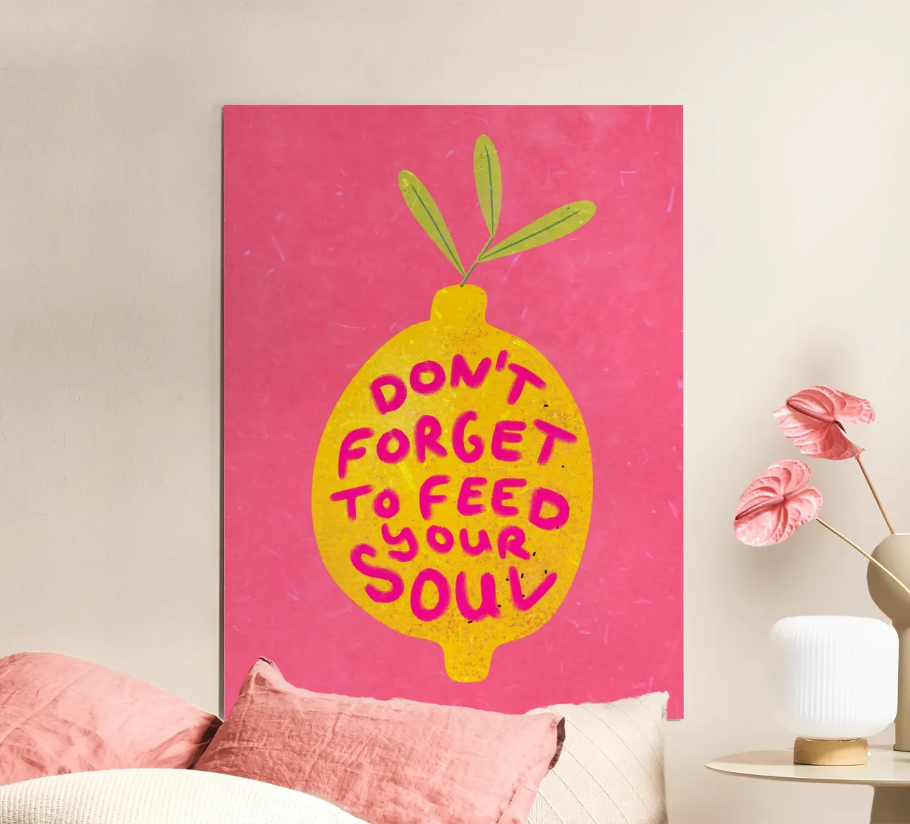 Don't forget to feed your soul poster van Illustration Raissa Oltmanns