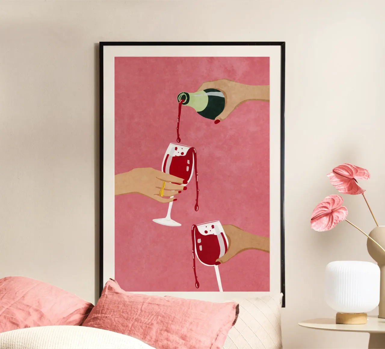 Cheers, Girls! poster van Illustration Raissa Oltmanns