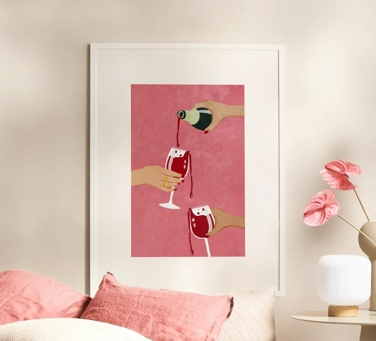 Cheers, Girls! poster van Illustration Raissa Oltmanns