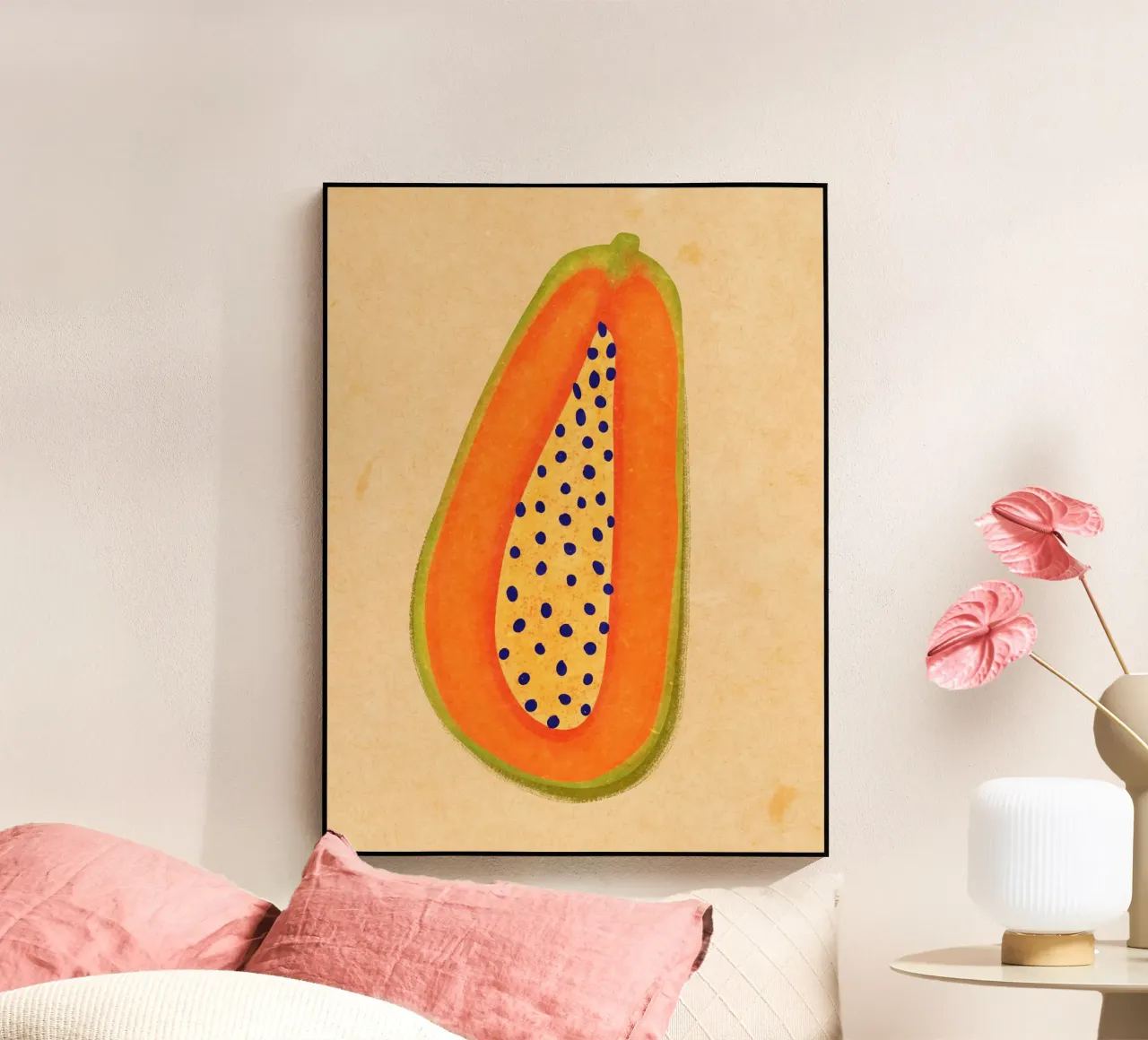 Simple Papaya Acryl-Glas von Illustration Raissa Oltmanns