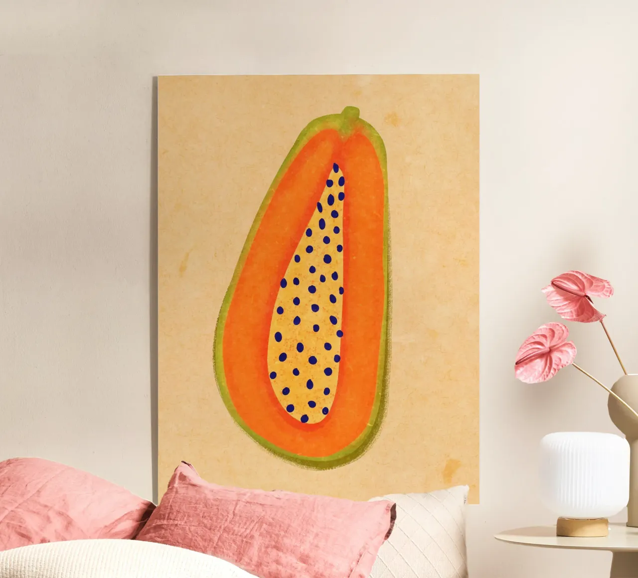 Simple Papaya Acryl-Glas von Illustration Raissa Oltmanns