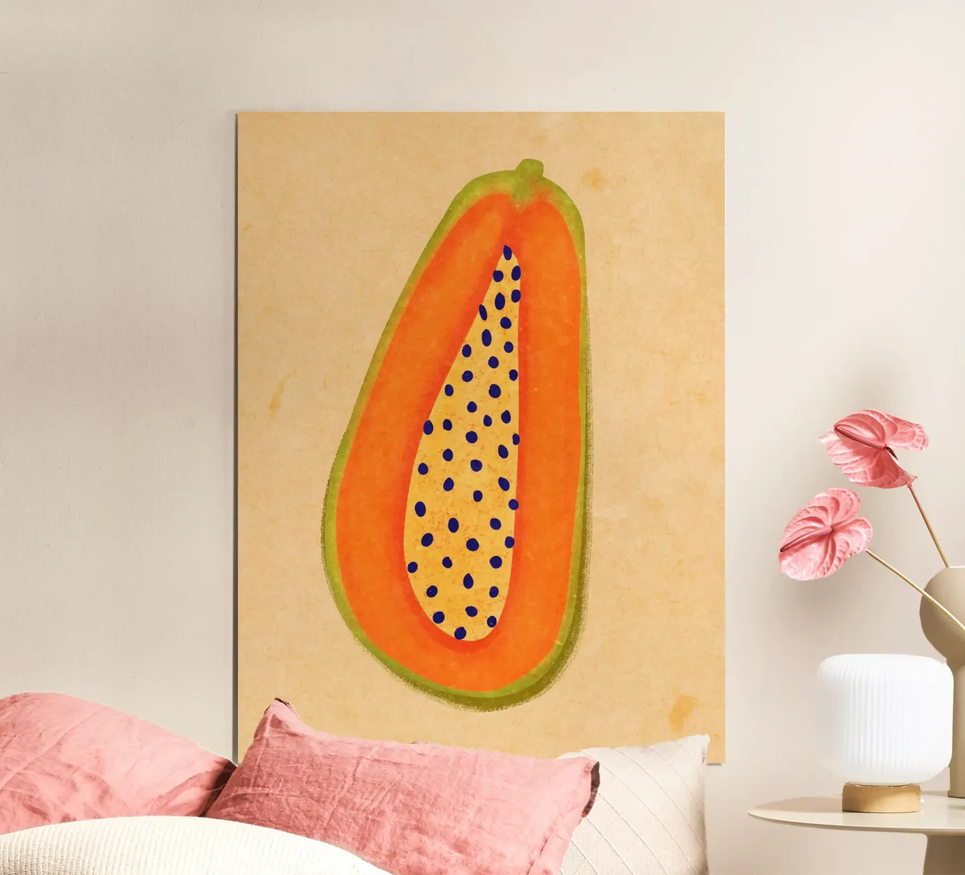 Simple Papaya Poster von Illustration Raissa Oltmanns