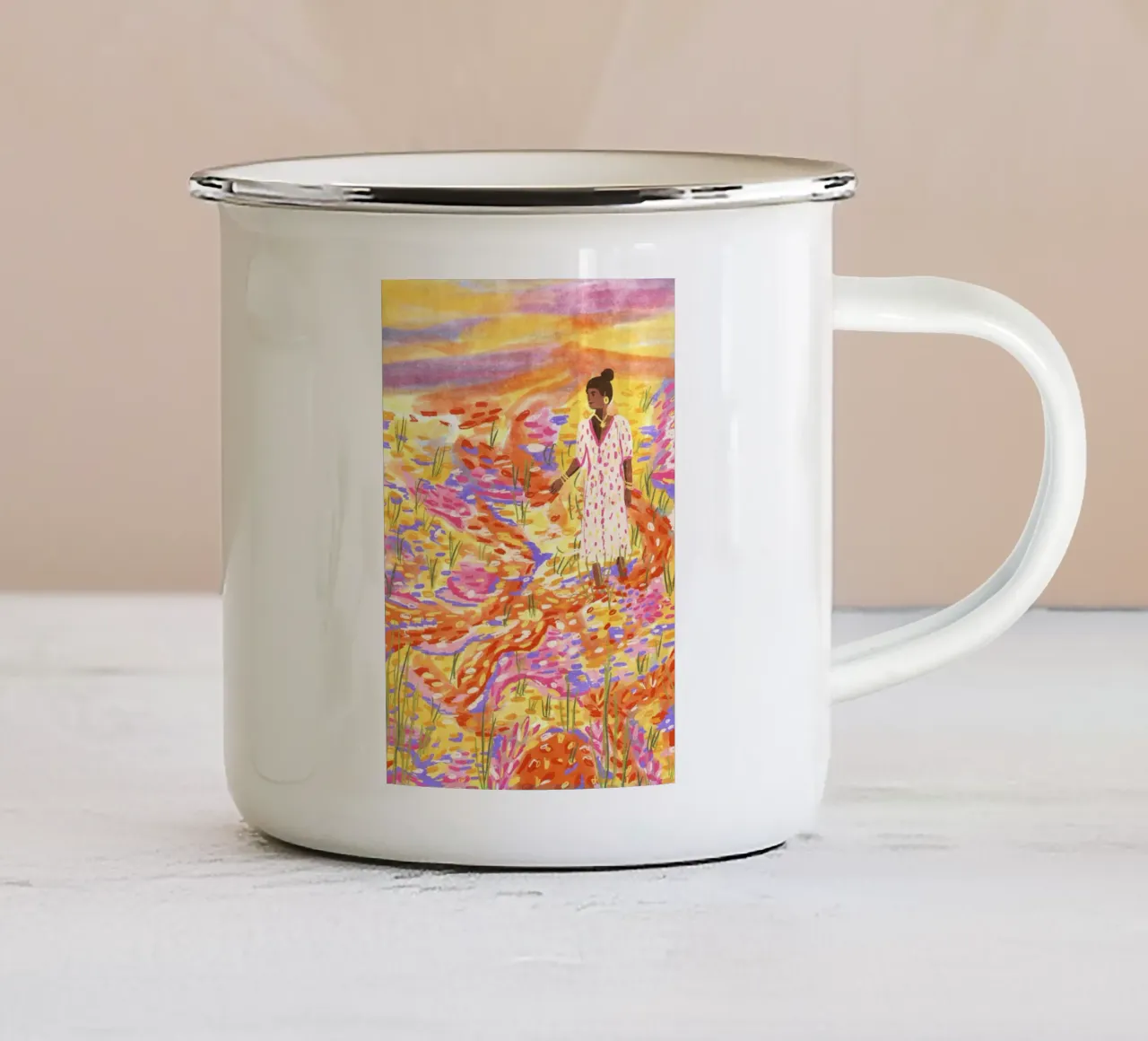 Il mio luogo felice tazza in smalto da Illustration Raissa Oltmanns