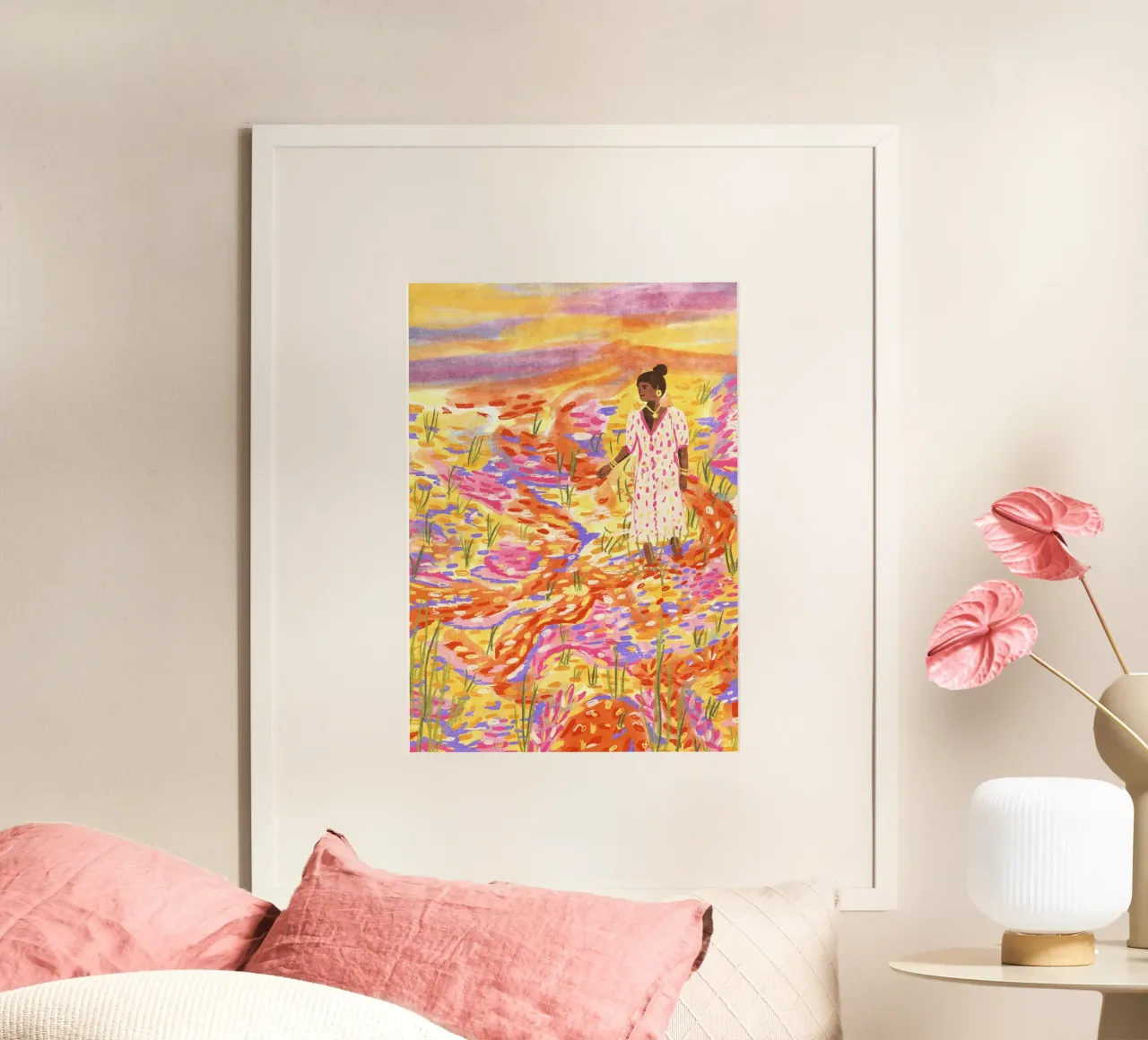 Il mio luogo felice poster con telaio in plastica da Illustration Raissa Oltmanns
