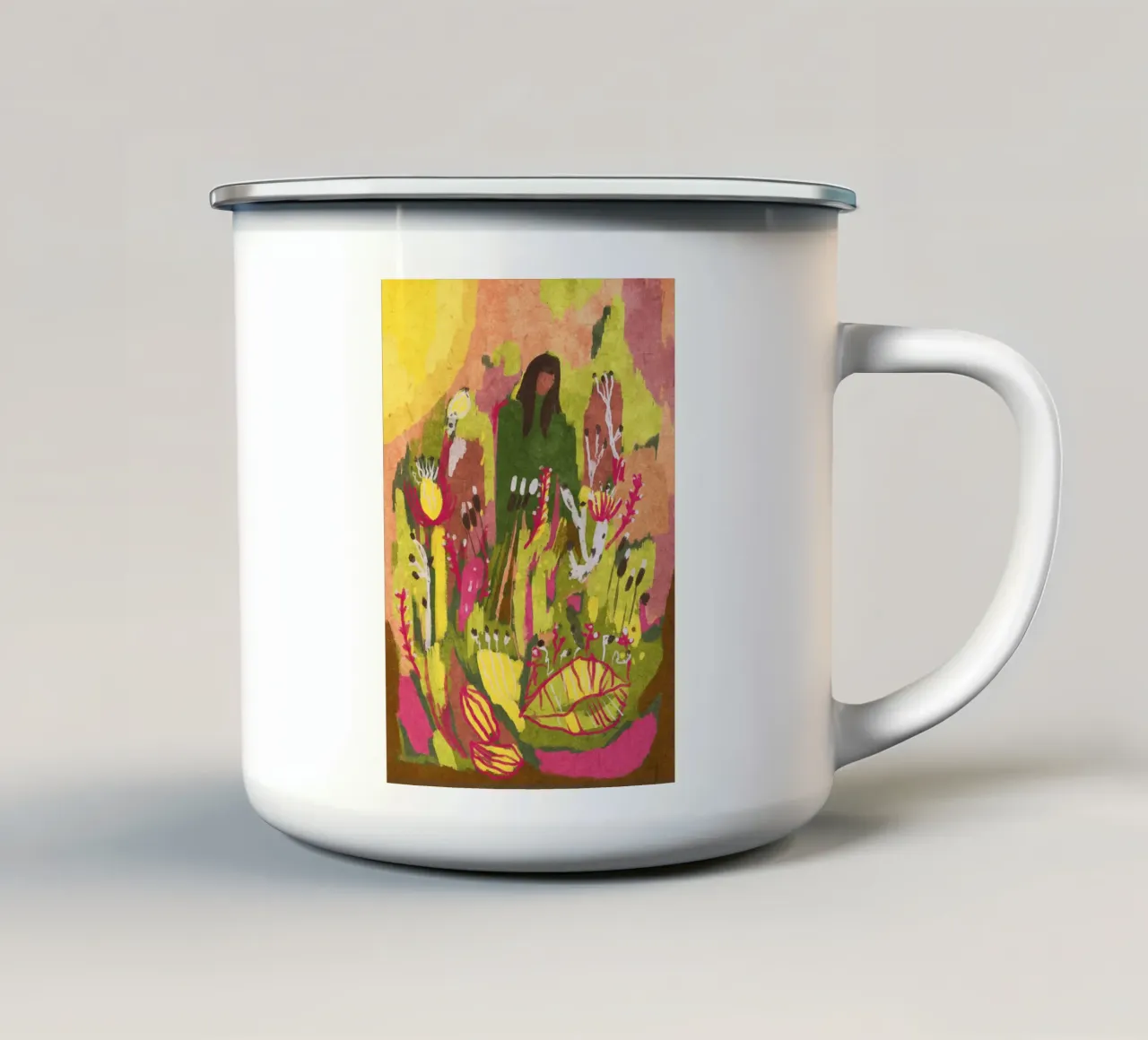 My Inner Garden tazza in smalto da Illustration Raissa Oltmanns