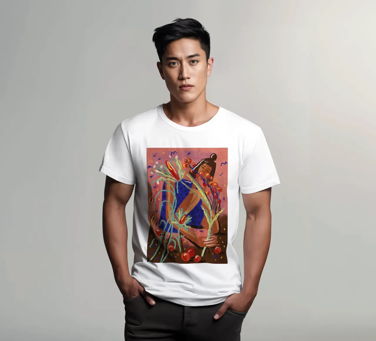Raccogliere un fiore t-shirt da Illustration Raissa Oltmanns