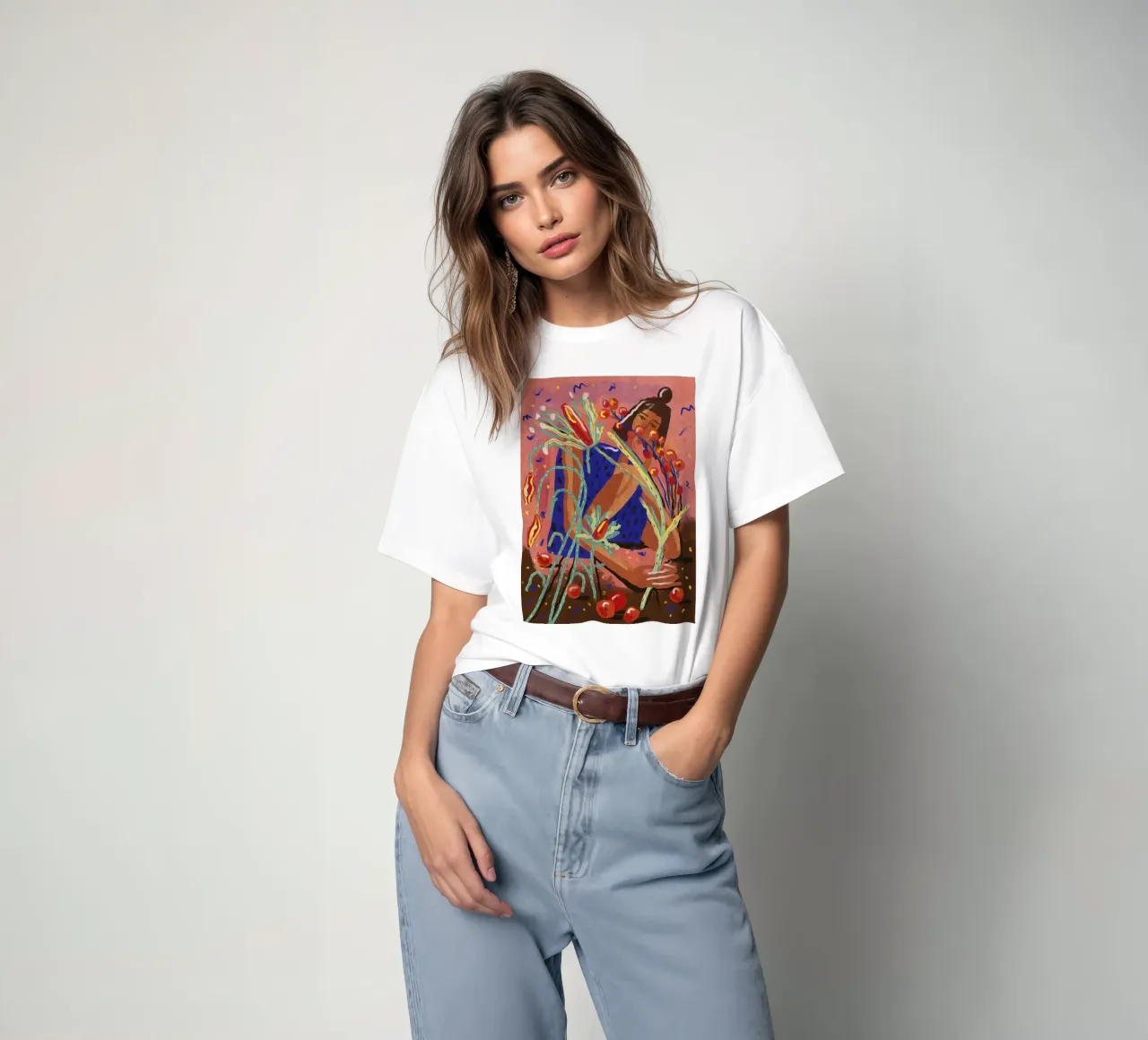 Raccogliere un fiore t-shirt da Illustration Raissa Oltmanns
