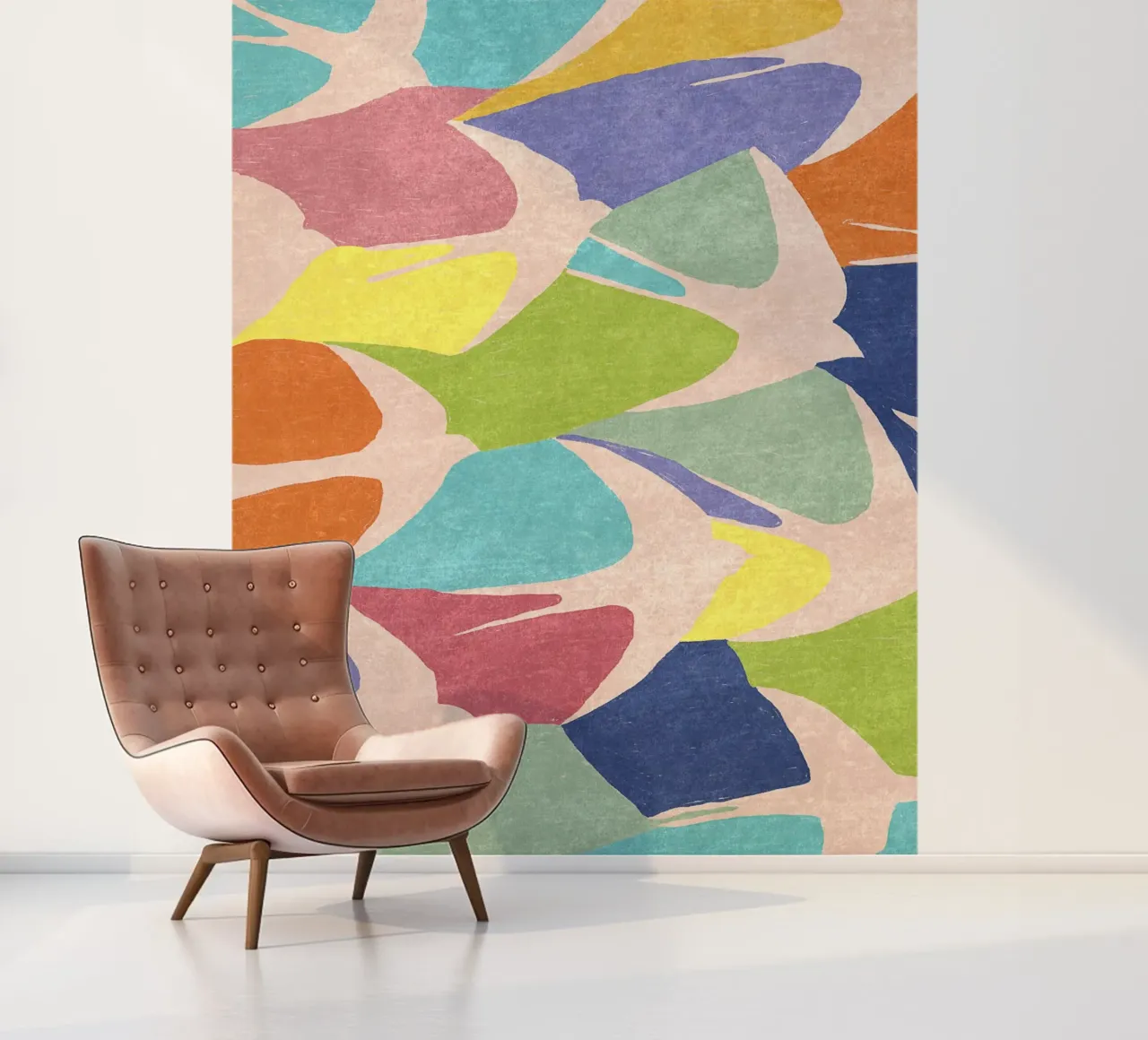 Pájaros abstractos papel para pared de Illustration Raissa Oltmanns