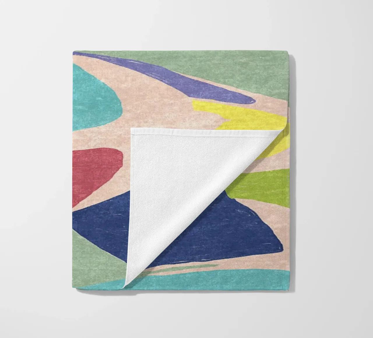 Abstracte vogels strandhanddoek van Illustration Raissa Oltmanns