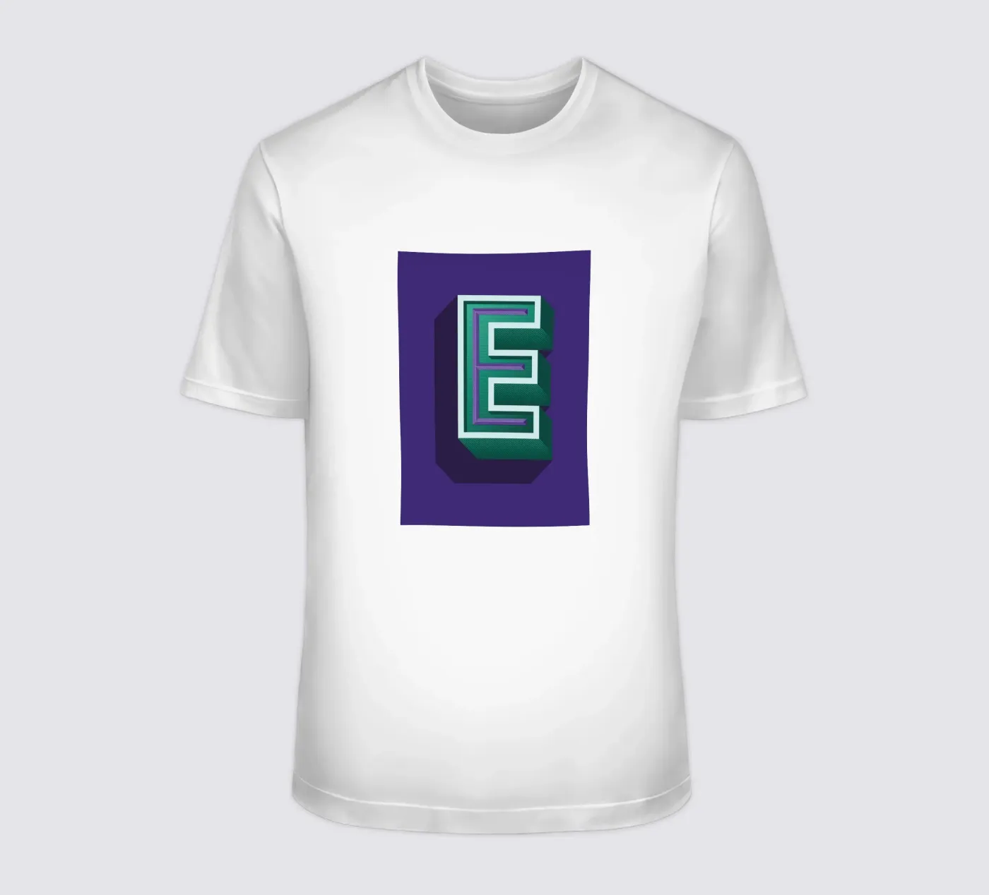 Lettre E t-shirt da Glettering
