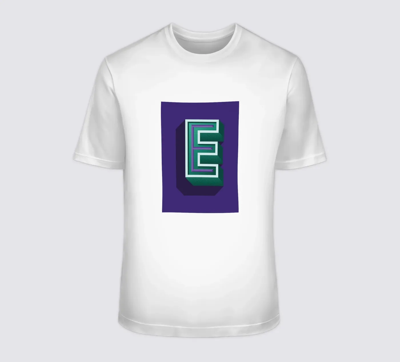 Lettre E t-shirt da Glettering