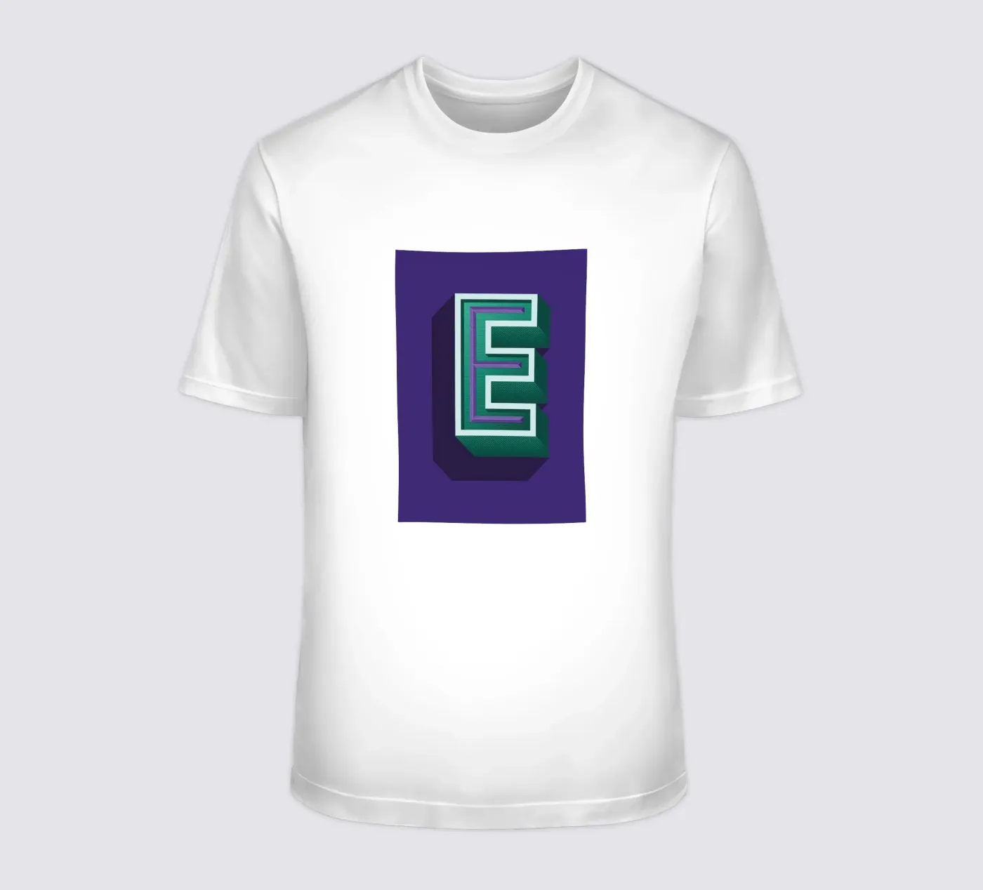 Lettre E t-shirt da Glettering