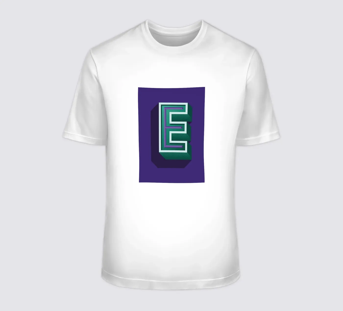 Lettre E t-shirt da Glettering