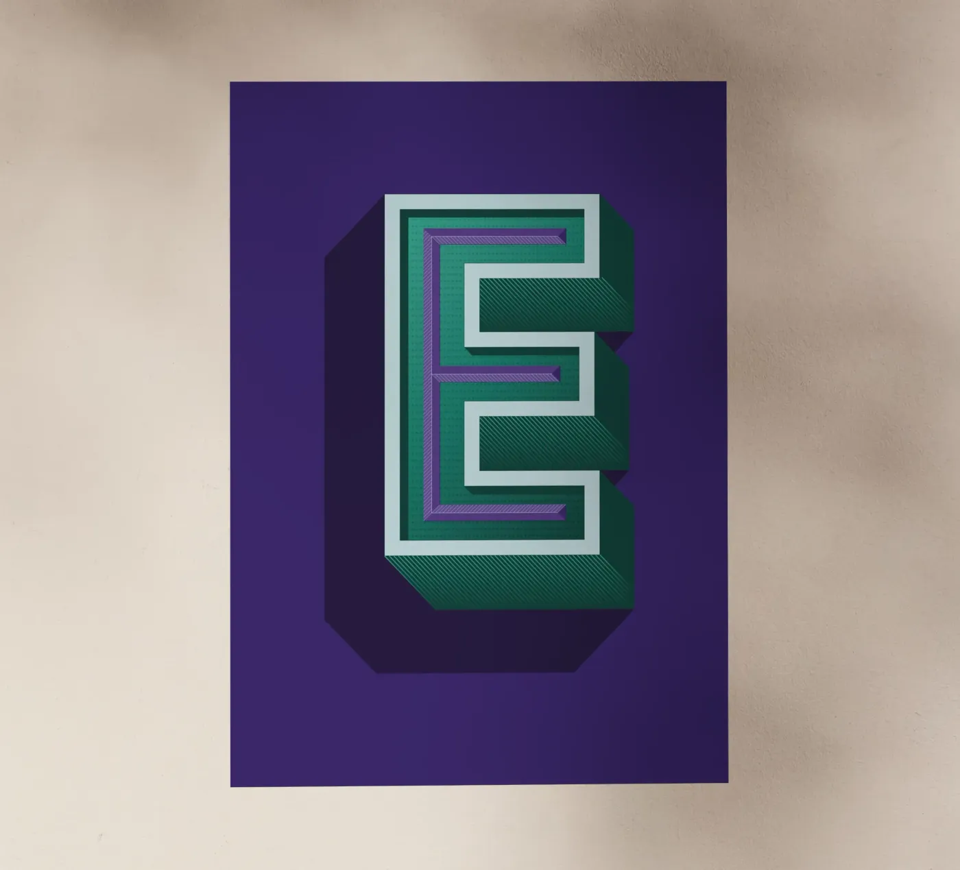 Lettre E Backlit Folie von Glettering