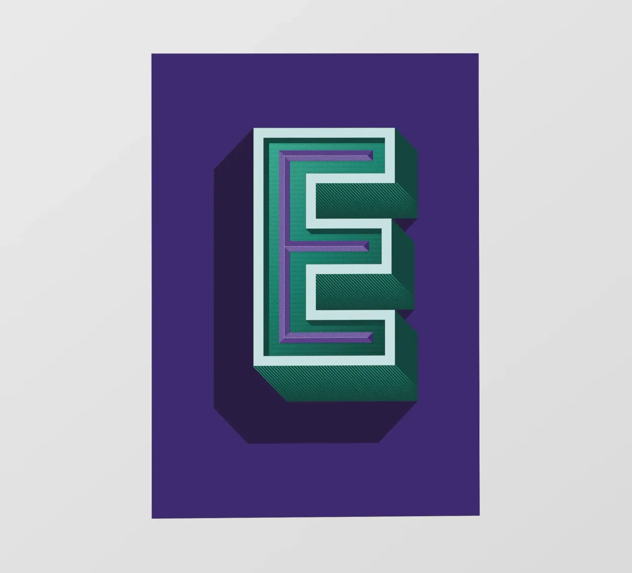 Lettre E fotobehang van Glettering