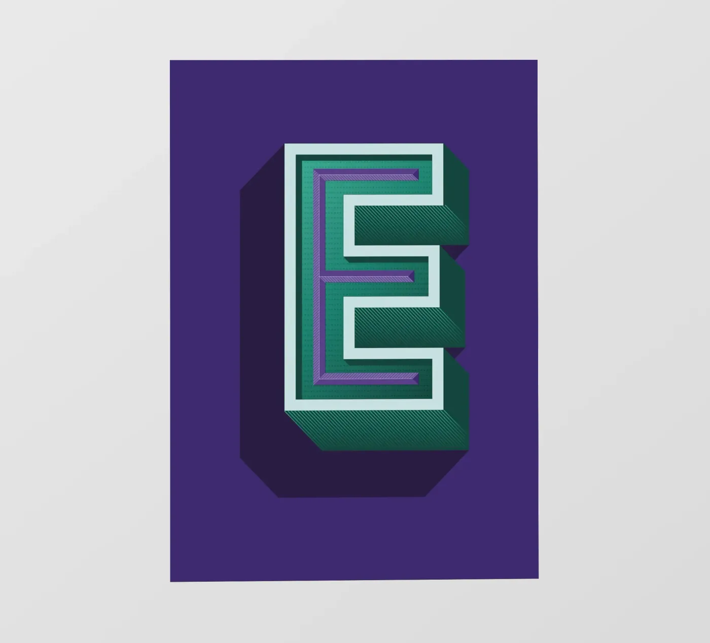 Lettre E bâche pvc de Glettering