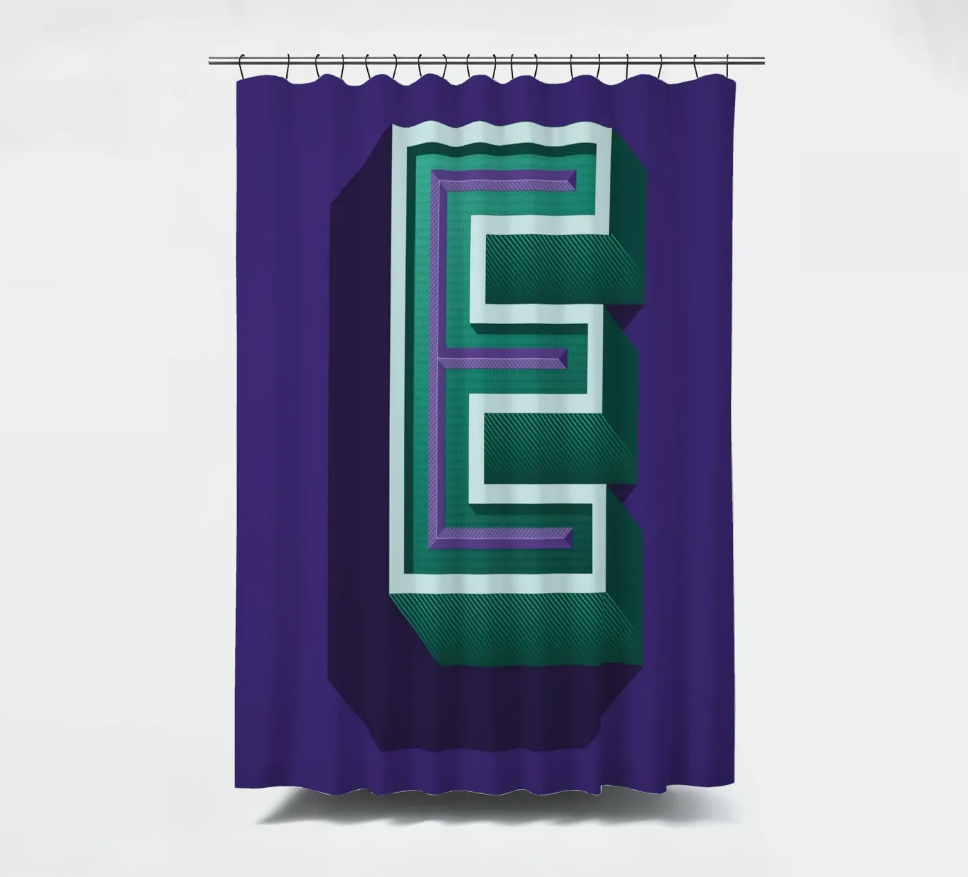 Lettre E Duschvorhang von Glettering