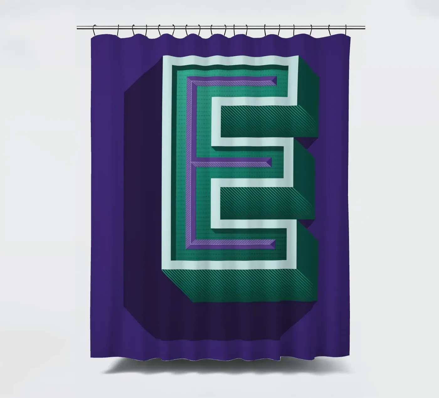 Lettre E Duschvorhang von Glettering