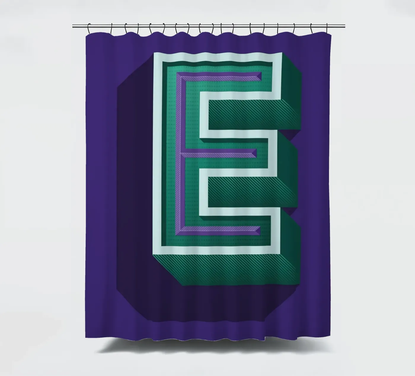 Lettre E Duschvorhang von Glettering