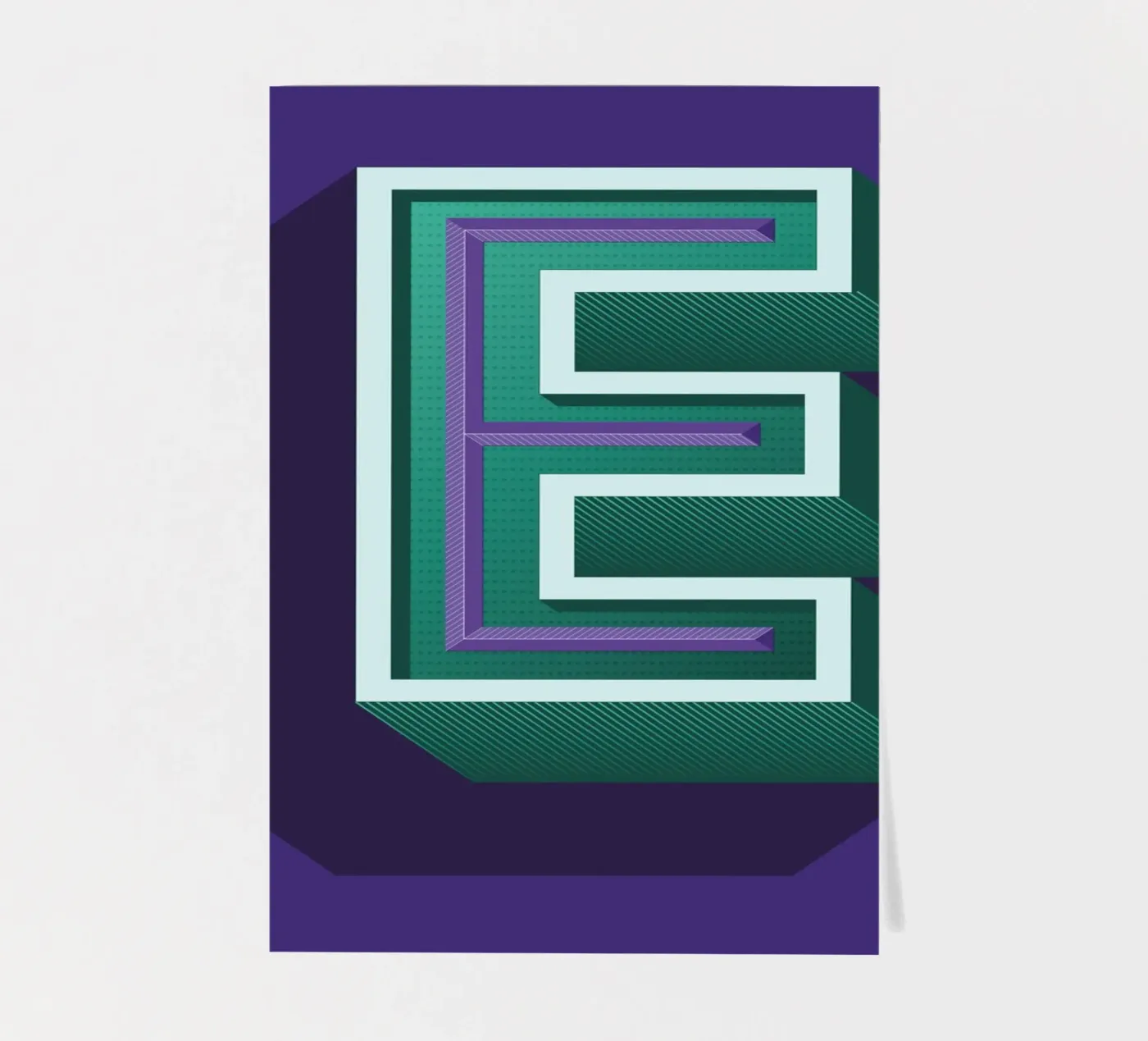Lettre E Stickerbogen von Glettering