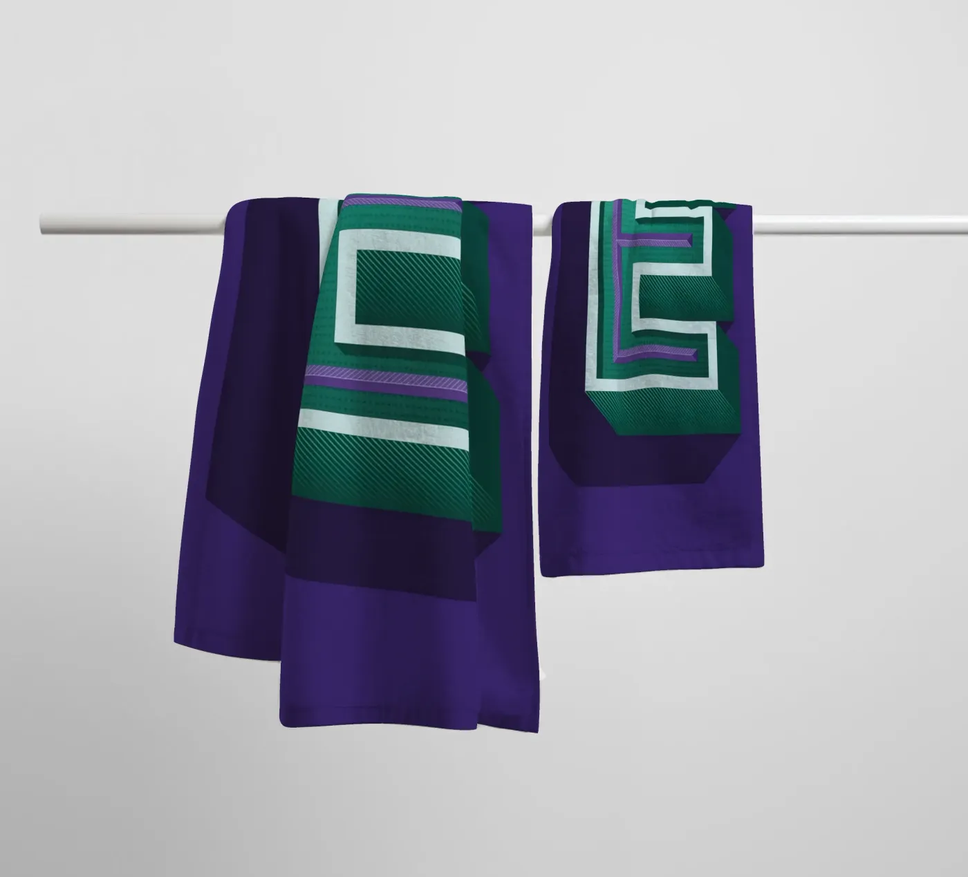 Lettre E asciugamano da bagno da Glettering