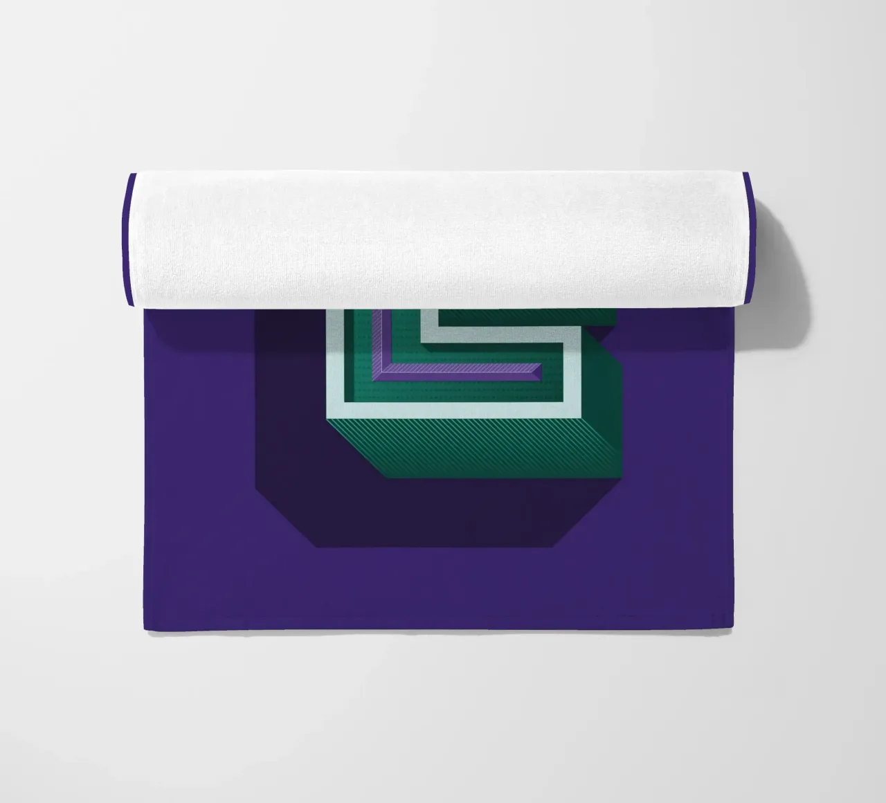 Lettre E telo mare da Glettering