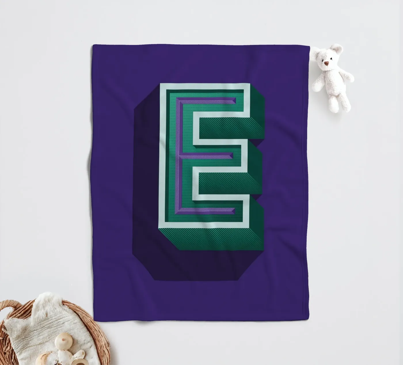Lettre E Fleecedecke von Glettering