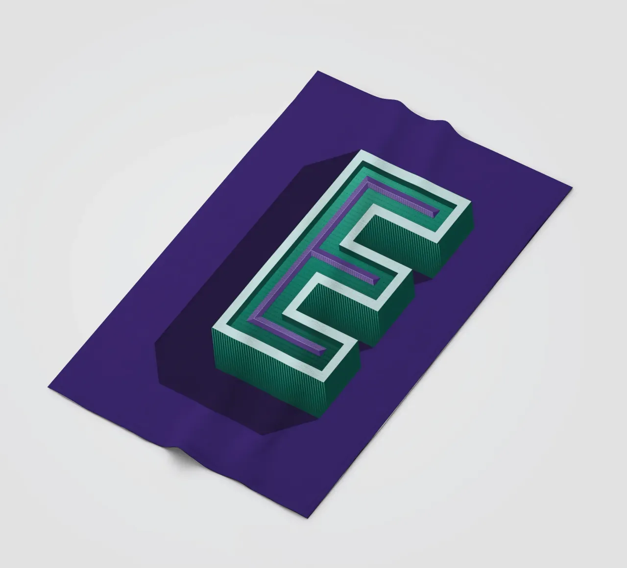 Lettre E fleecedeken van Glettering