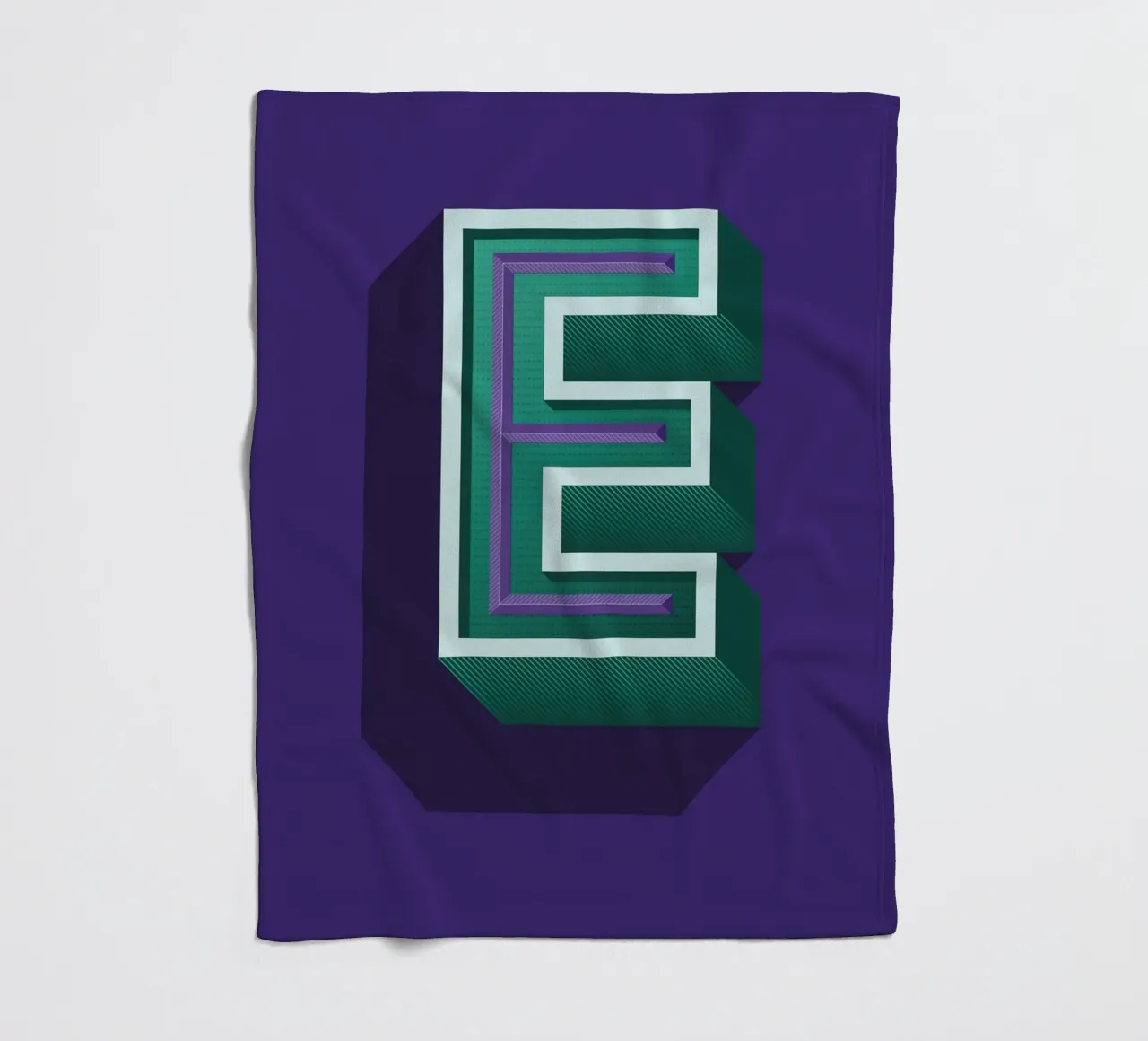 Lettre E fleecedeken van Glettering