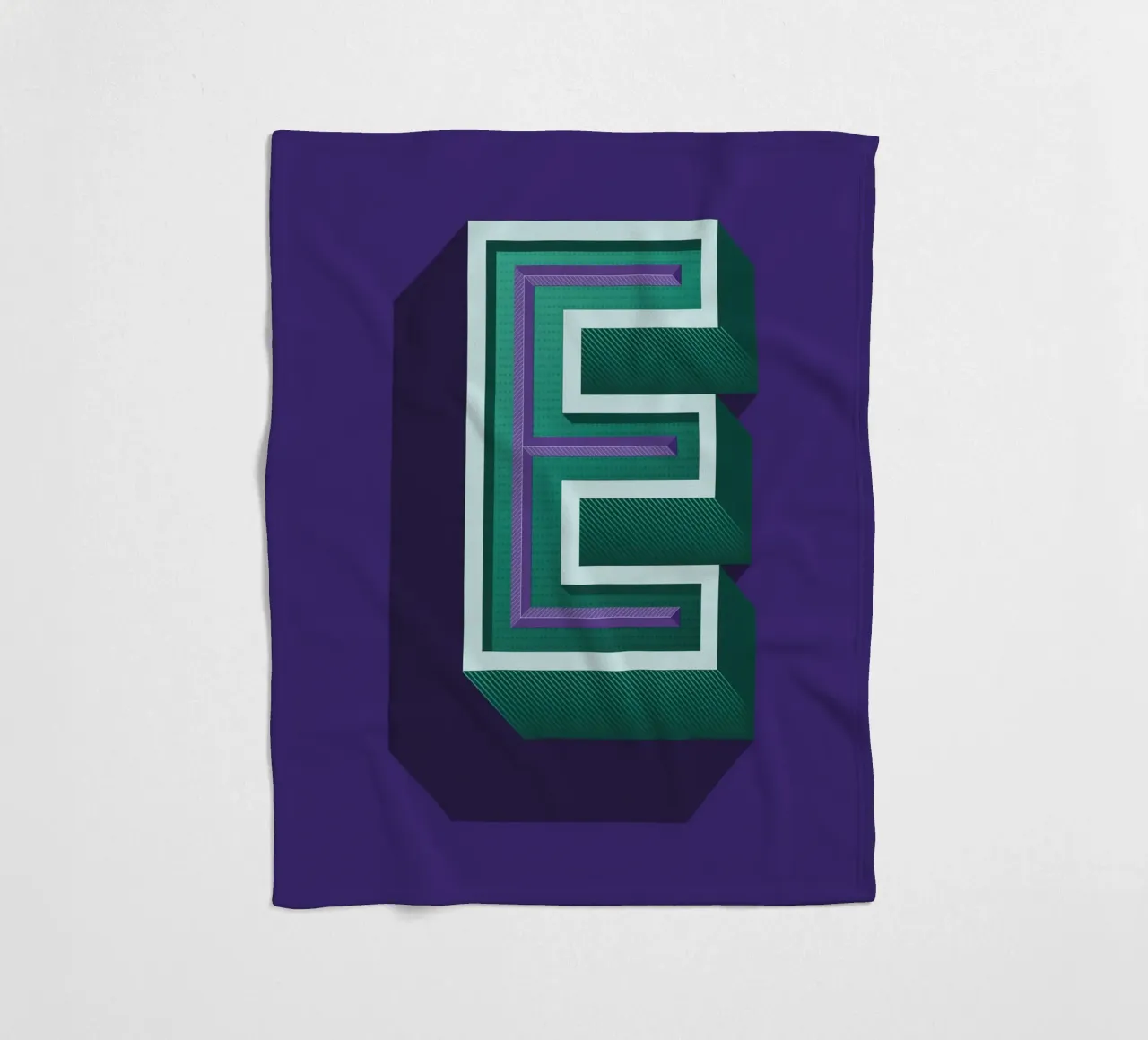 Lettre E fleecedeken van Glettering