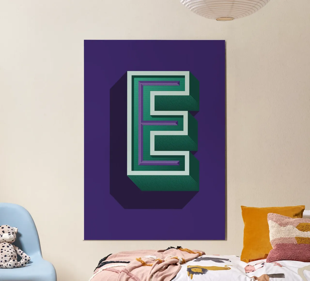 Lettre E alluminio dibond da Glettering