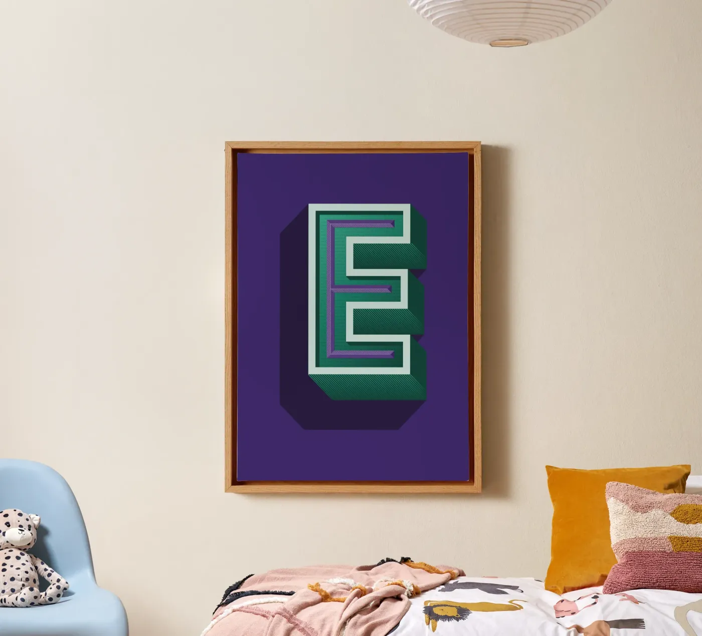 Lettre E Leinwand von Glettering