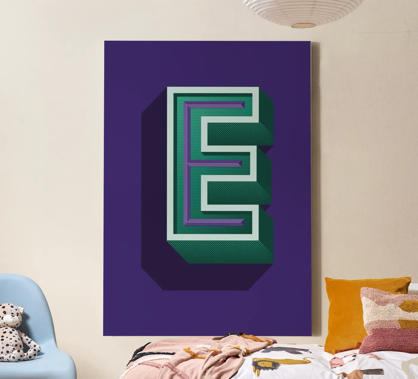 Lettre E Leinwand von Glettering