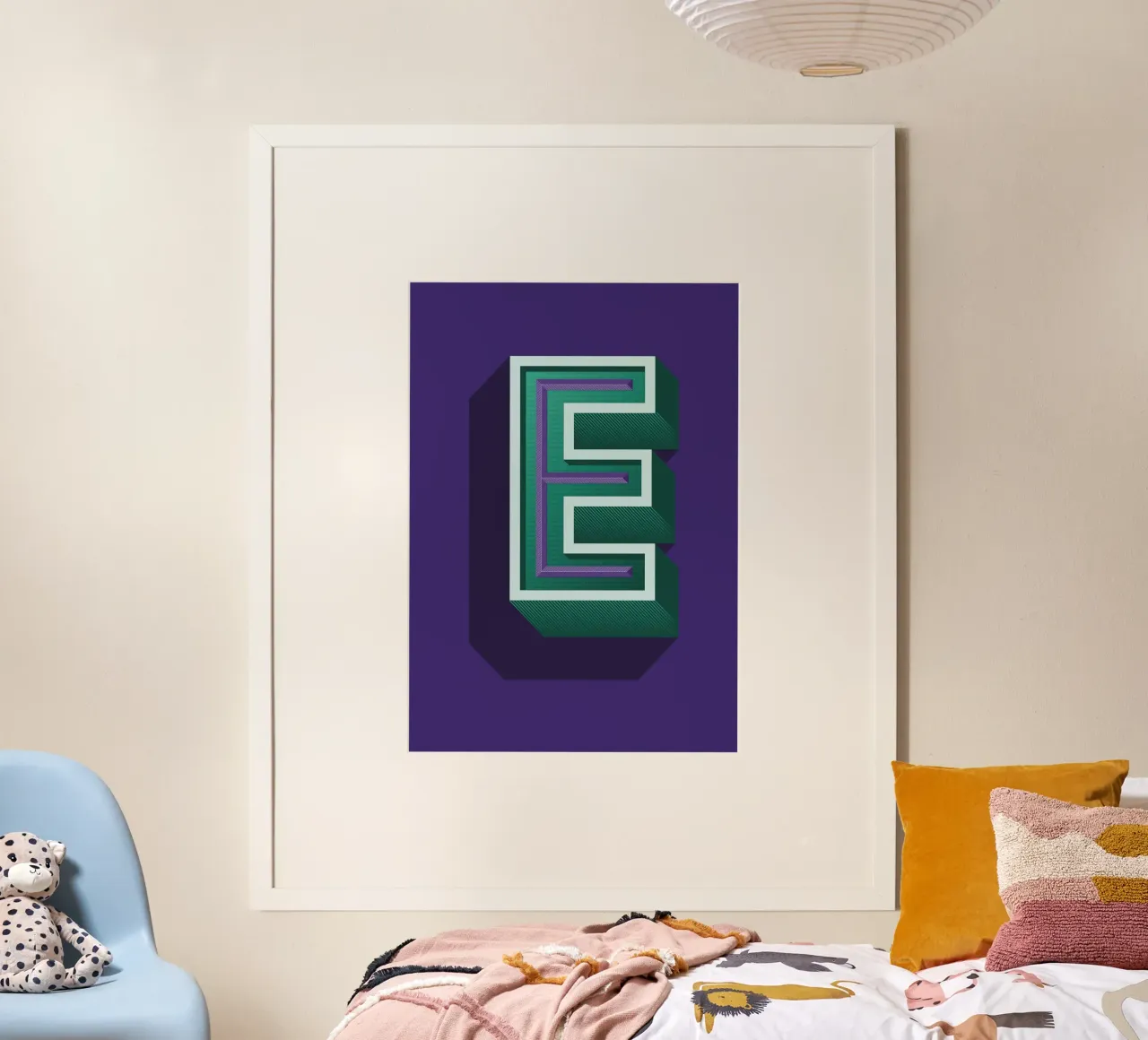 Lettre E poster van Glettering