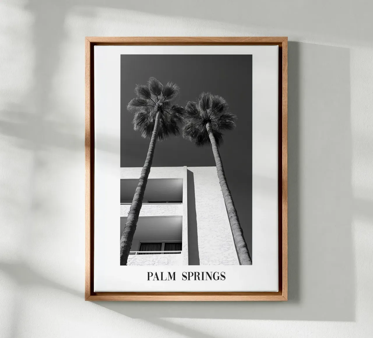 Palm Sprigs Black and White canvas by Carinaprint